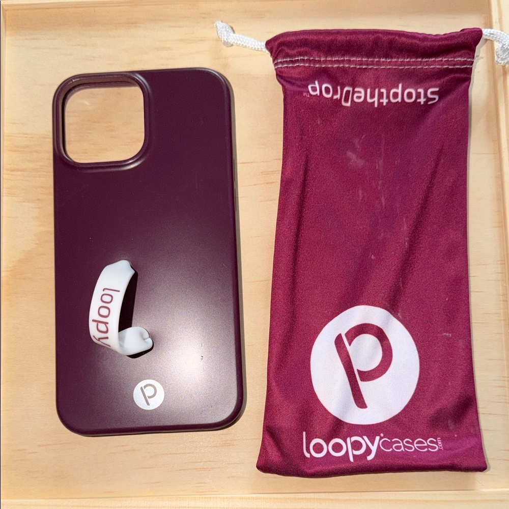 Maroon iPhone 13 Promax Loopy Case